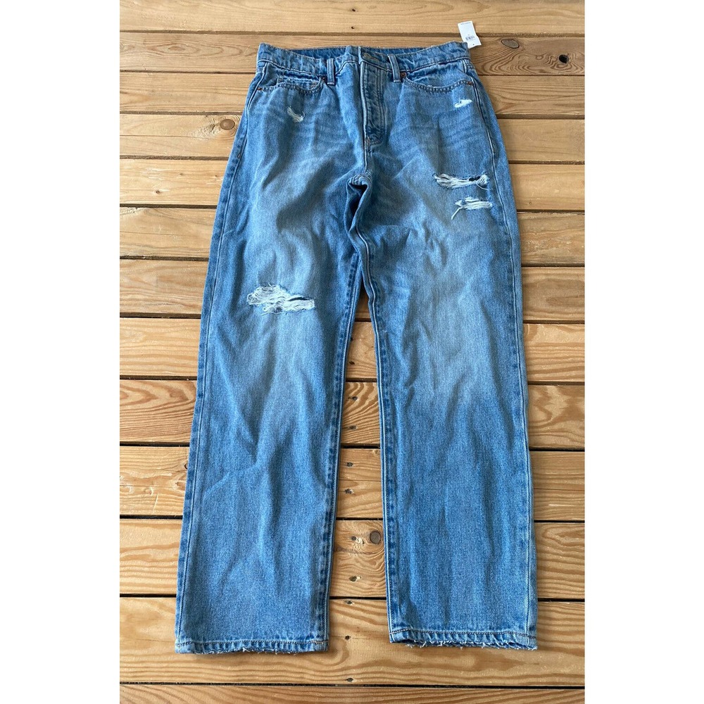 NWT OLD NAVY Blue Sky Hi Straight Leg Jeans Sze 10